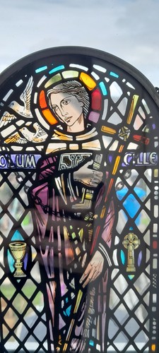 Stained glass window hanging - glass,