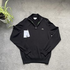 Lacoste Black 1/4 Zip Knit