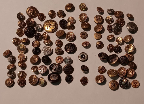 Vintage metal buttons lot - vintage,