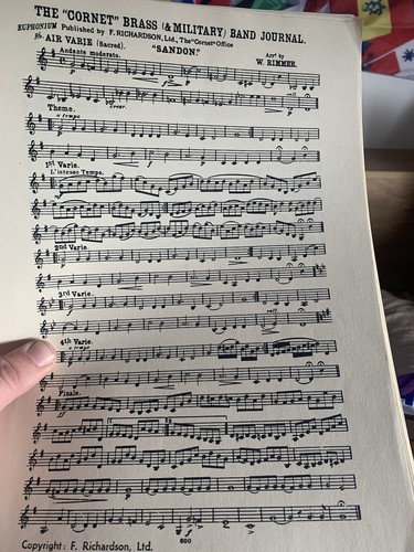Brass band sheet - band, music