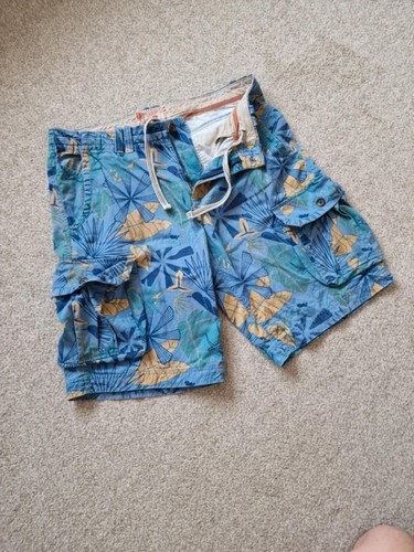 Mantaray blue floral hawaiian - blue,