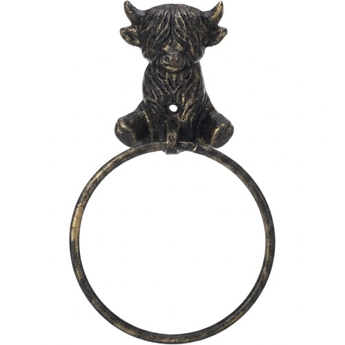 Highland cow decorative cast - cow,