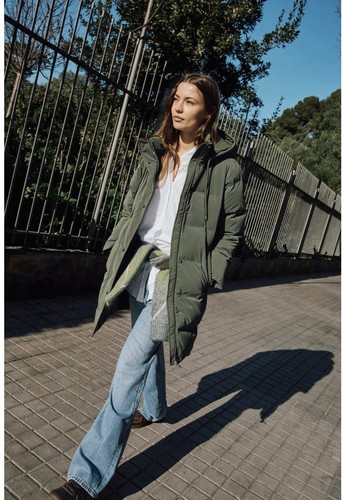 Coat semi long windproof - coat,