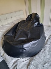 Beanbag "Armchair", Great for gamers, Brown PVC, 2 Zips and Fire resistant