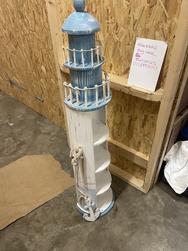 Wooden lighthouse decorative - wooden,