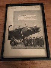 Handley Page Halifax bomber-1942 A4 framed advert 