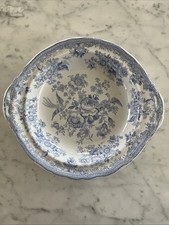 Vintage Asiatic Pheasants Footed Bowl Made In Staffordshire