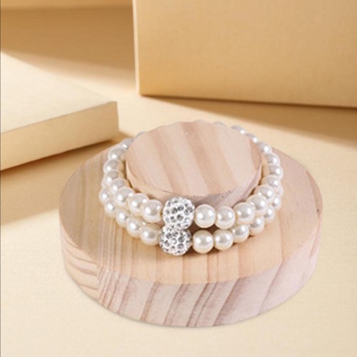 Wooden bracelet display stand - wooden,