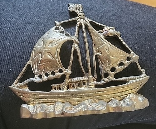 Vintage brass ship - vintage,