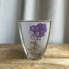 Charles Mackintosh Wild Pansies Flower Glass Vase Cottagecore Botanical Gift