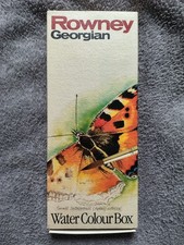 Vintage Rowney Georgian Water Colour Box - 12 X 8ml Tubes Used Condition.