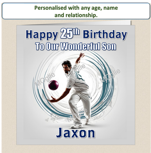 Personalised cricket birthday - cricket,