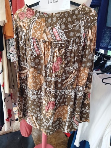 Brown boho style patterned - brown,