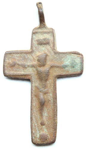Ancient old catholic bronze - ancient,