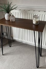 Walnut veneer console table - veneer,