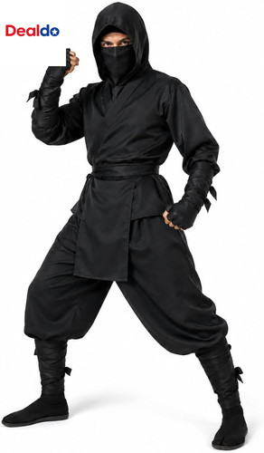Men black ninja costume - men's,