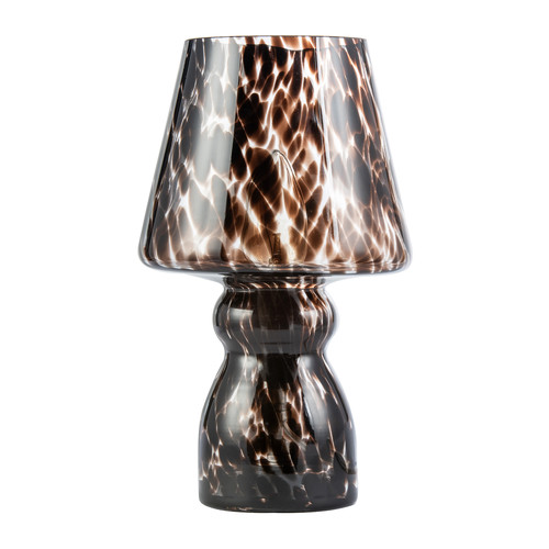 Clear glass mushroom table - clear,