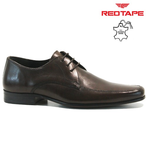 Mens red tape - red, leather