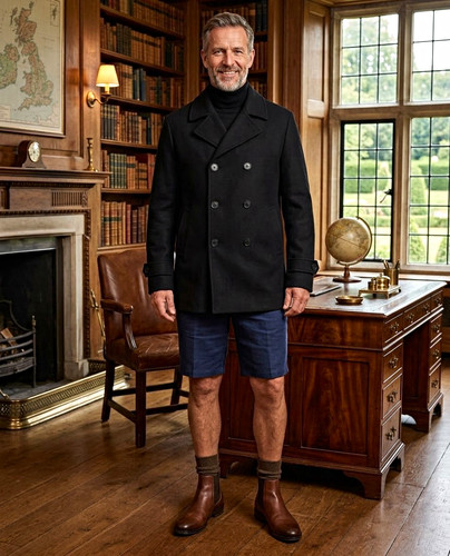 Men black wool double - men’s,