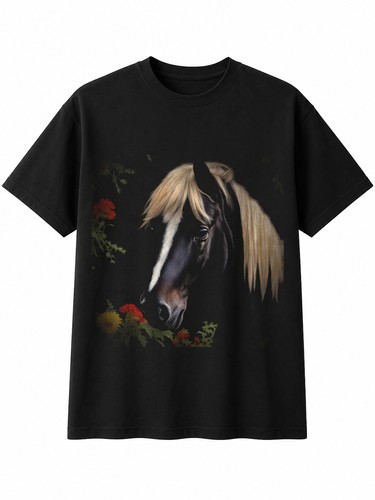 Botanical highland pony with - highland,