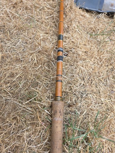 Vintage split cane fishing rod - cane,