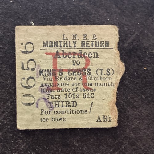 Half railway ticket - ticket,, (