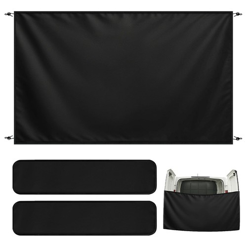 Van rear door shower - door, curtain