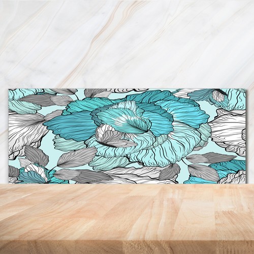 Kitchen glass splashback - kitchen,