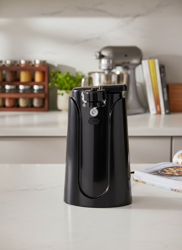 Black electric can opener - electric,