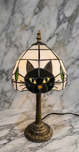 Witchy black cat tiffany - cat, glass
