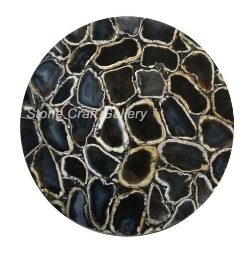 Black agate coffee table - black,