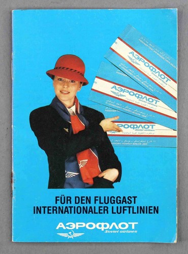 Aeroflot 1989 airline brochure - airline,
