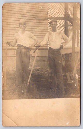 Antique construction laborers