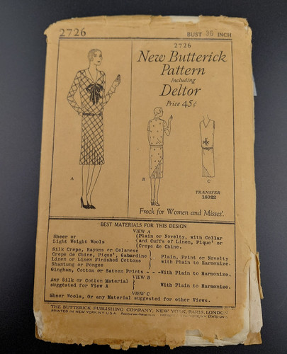 1920 antique butterick - 1920's,