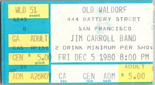 Jim carroll band concert - carroll,