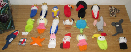 X22 fabric finger puppets - fabric,