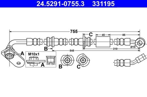 Brake hose ate - brake,