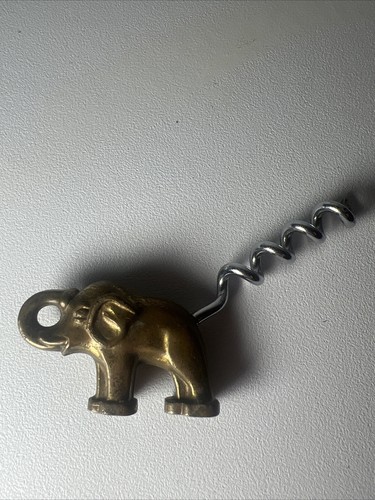 Antique corkscrew brass - corkscrew,