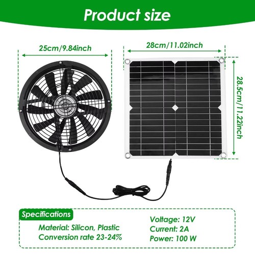 Solar power fan - fan, panel