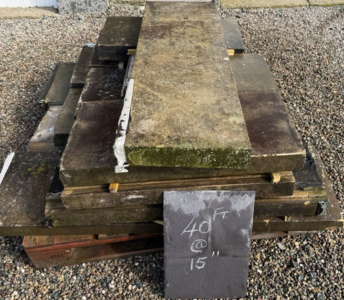 Reclaimed sandstone copings