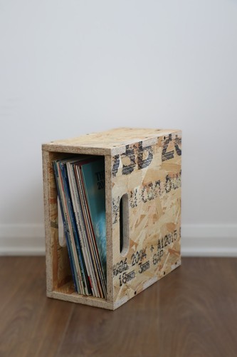 Record storage cube box crate - record,