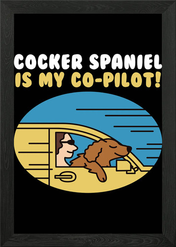 Cocker spaniel pilot framed - cocker, co