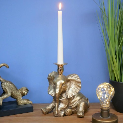 Elephant candle holder tapered - elephant,