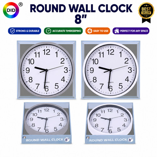 Round wall clock silent - clock,