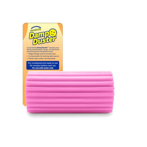 Pink damp duster sponge - damp,