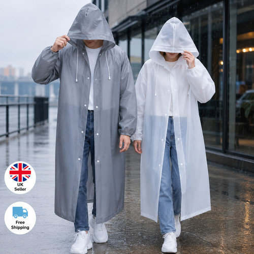 Long waterproof raincoat - waterproof, adult