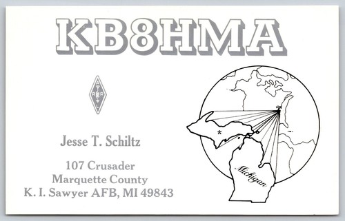 Kb8hma qsl card sawyer - qsl,