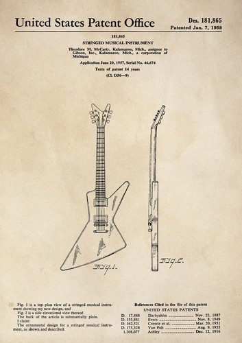 Patent print gibson guitar - /,