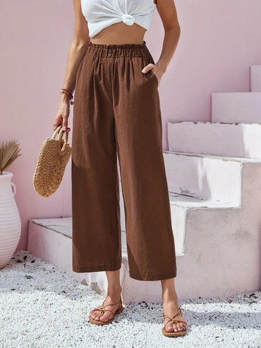 Womens cotton linen wide - womens,