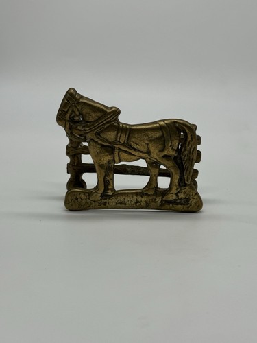 Vintage brass horse letter
